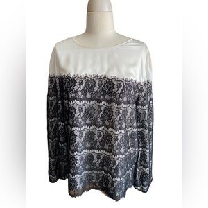Laundry by Shelli Segal Lace Detail Blouse size 14